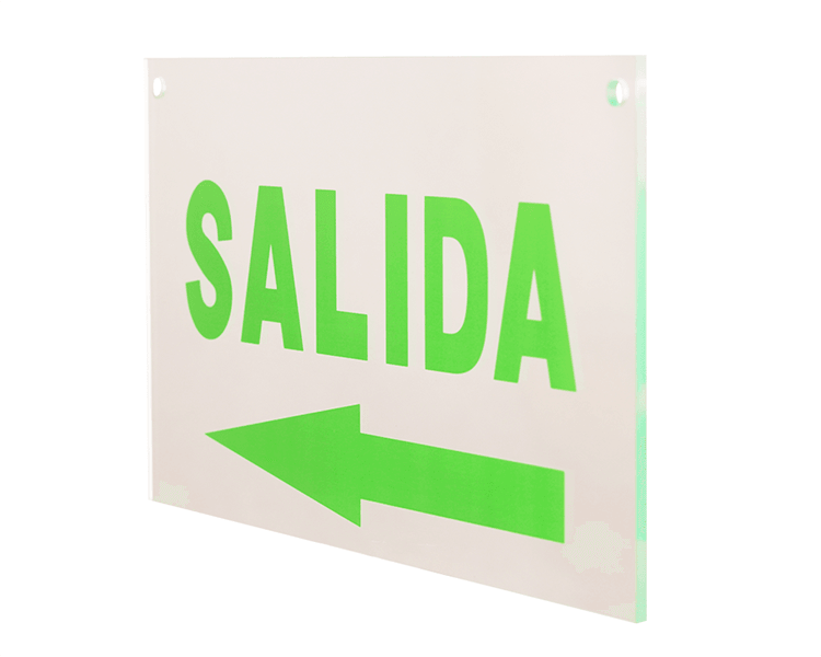 Exit teken Acryl Panel Salida