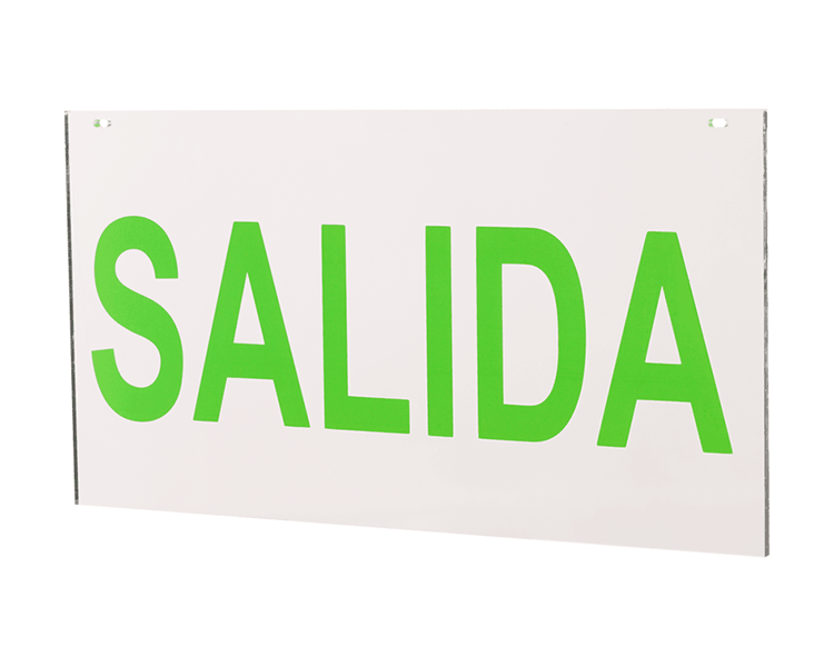 Exit teken Acryl Panel Salida