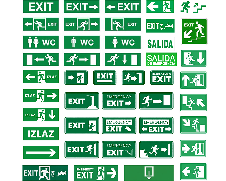 Aangepast exit -bord