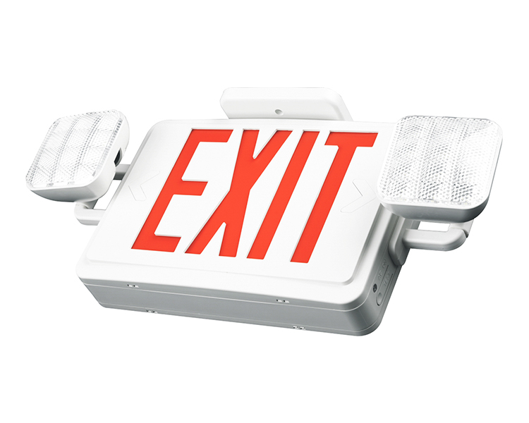 JLEC2RW-EXIT-Emergency Light Combo met rode letters