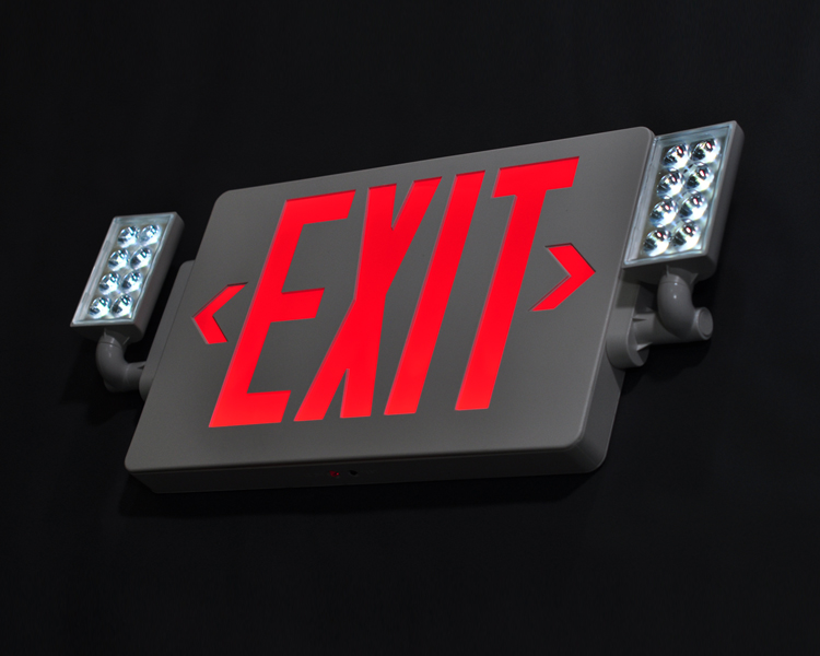 JLECD2RW-Emergency Fire Exit Lights met rode letters