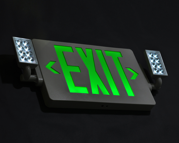 JLECD2GW-Green Emergency Fire Exit Lights met LED-koppen