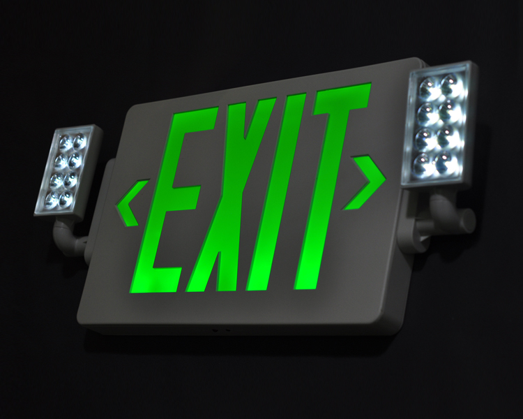 JLECD2GW-Green Emergency Fire Exit Lights met LED-koppen