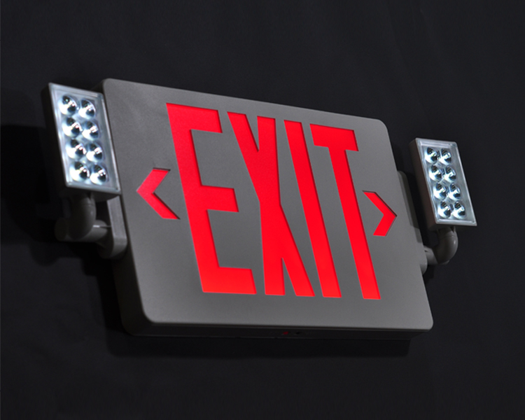 JLECD2RW-Emergency Fire Exit Lights met rode letters