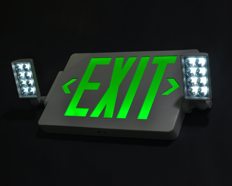 JLECD2GW-Green Emergency Fire Exit Lights met LED-koppen