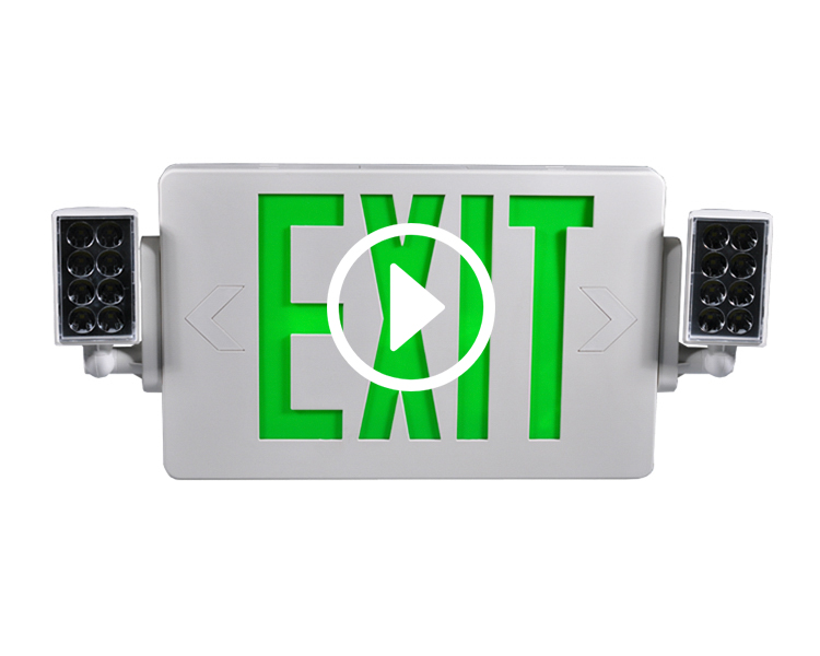 JLECD2GW-Green Emergency Fire Exit Lights met LED-koppen
