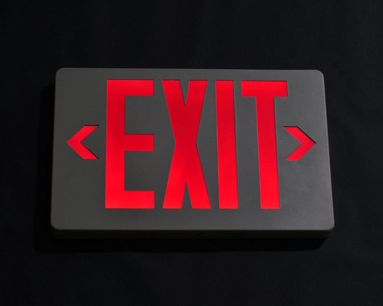 Jleed2rwem-New Slim Red Led Exit Sign
