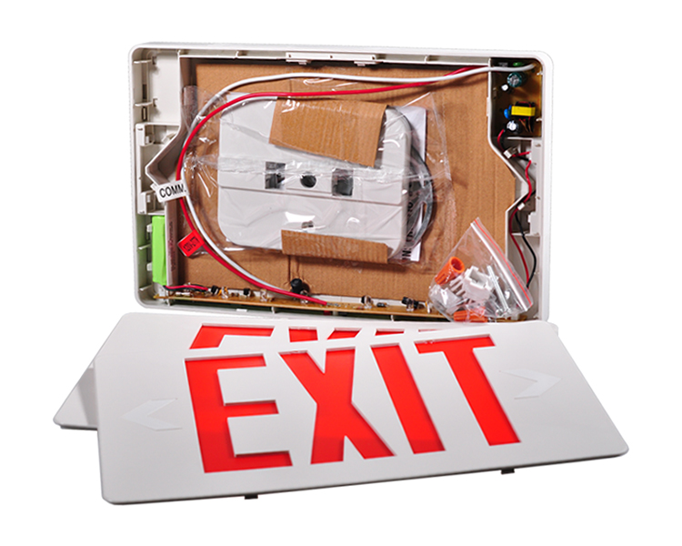 Jleed2rwem-New Slim Red Led Exit Sign