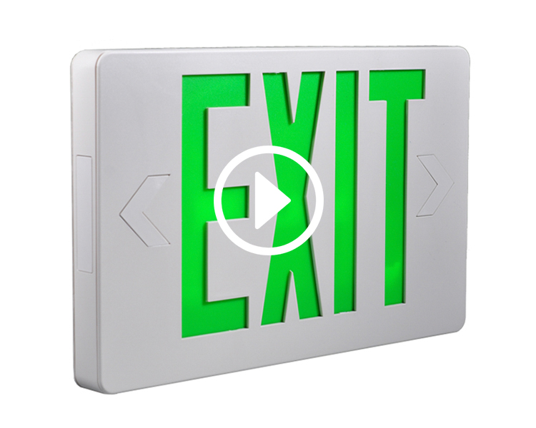 Jleed2Gwem-ultra felgroen Emergent Exit Sign