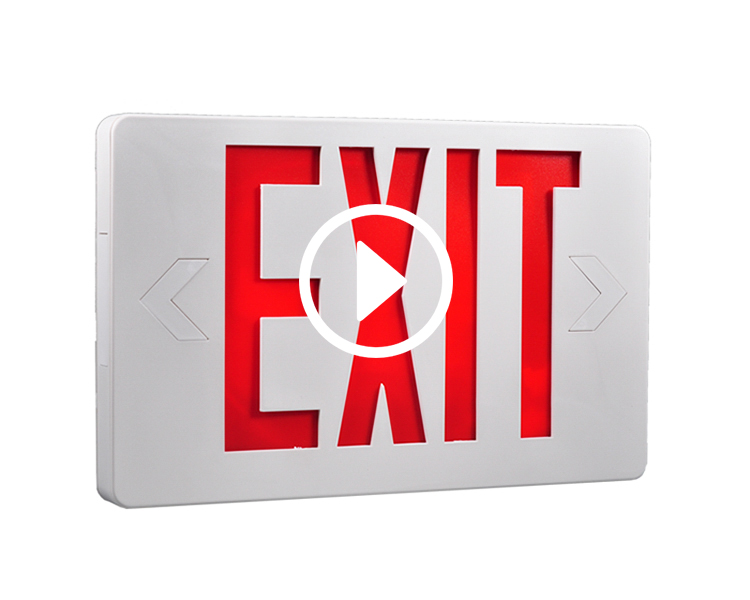 Jleed2rwem-New Slim Red Led Exit Sign