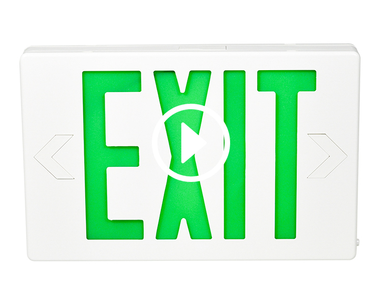 JEE2GWE-6 inch UL-goedgekeurde groene exit-borden