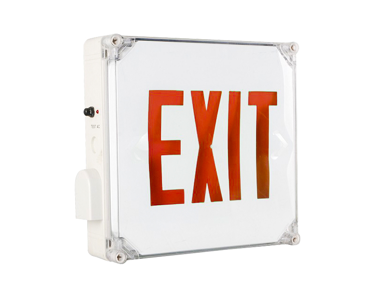 Jeewpr-Outdoor waterdichte rode LED exit licht