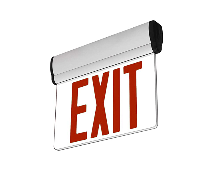 Jelbex1rm-Single Face LED Emergent Exit-bord met wit papier.