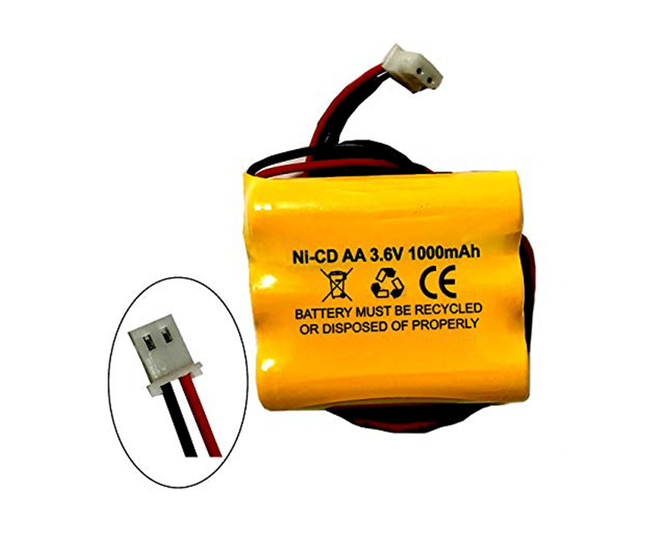 NI-CAD-batterij 3.6V 1000 mAh